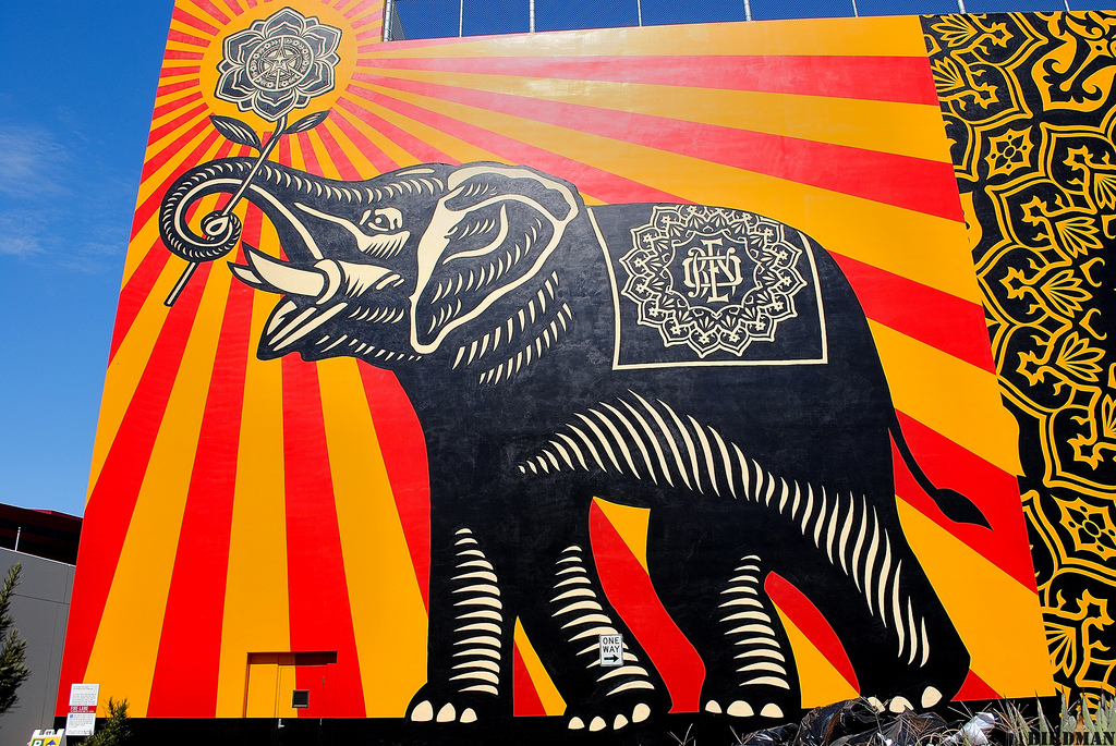 Peace Elephant mural